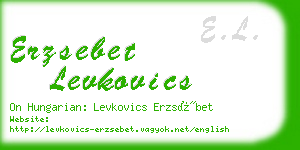 erzsebet levkovics business card